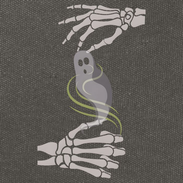 ASL Ghost Spooky Halloween For Deaf Community Cotton Canvas Backpack