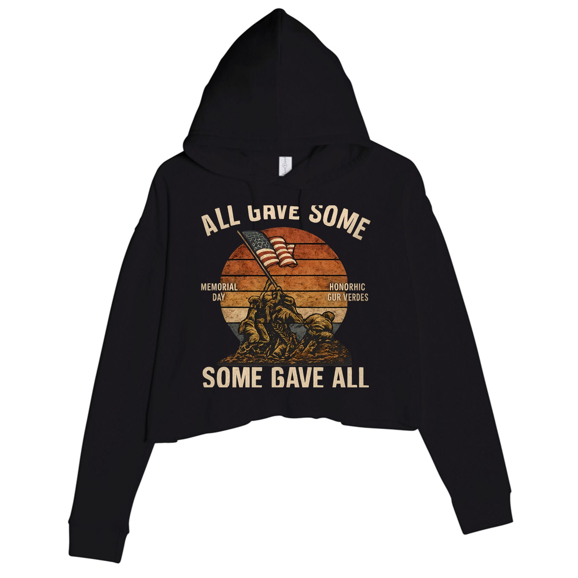 All Gave Some, Some Gave All Crop Fleece Hoodie