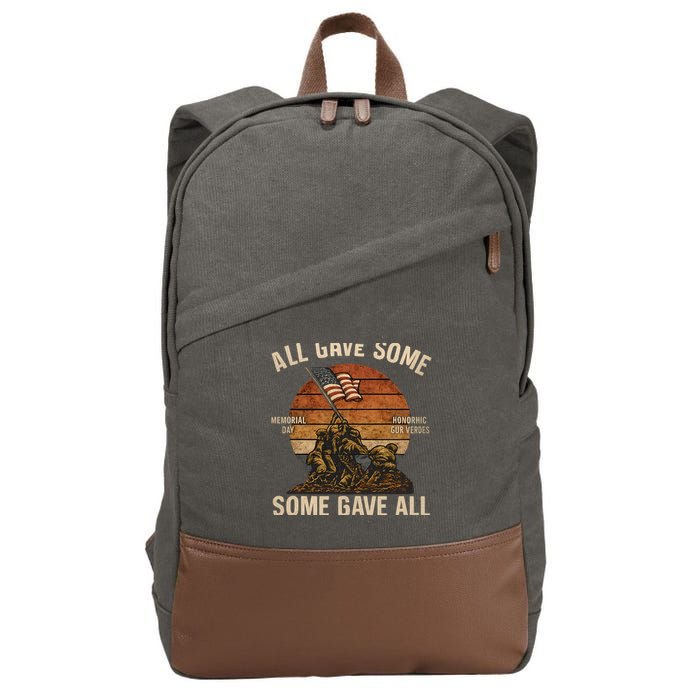 All Gave Some, Some Gave All Cotton Canvas Backpack