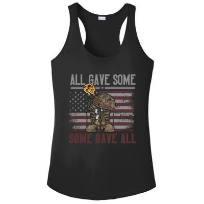 All Gave Some Some Gave Patriotic Patriiot Great Gift Ladies PosiCharge Competitor Racerback Tank