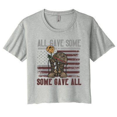 All Gave Some Some Gave Patriotic Patriiot Great Gift Women's Crop Top Tee