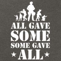 All Gave Some Some Gave All Gift Veterans Gift Cotton Canvas Backpack