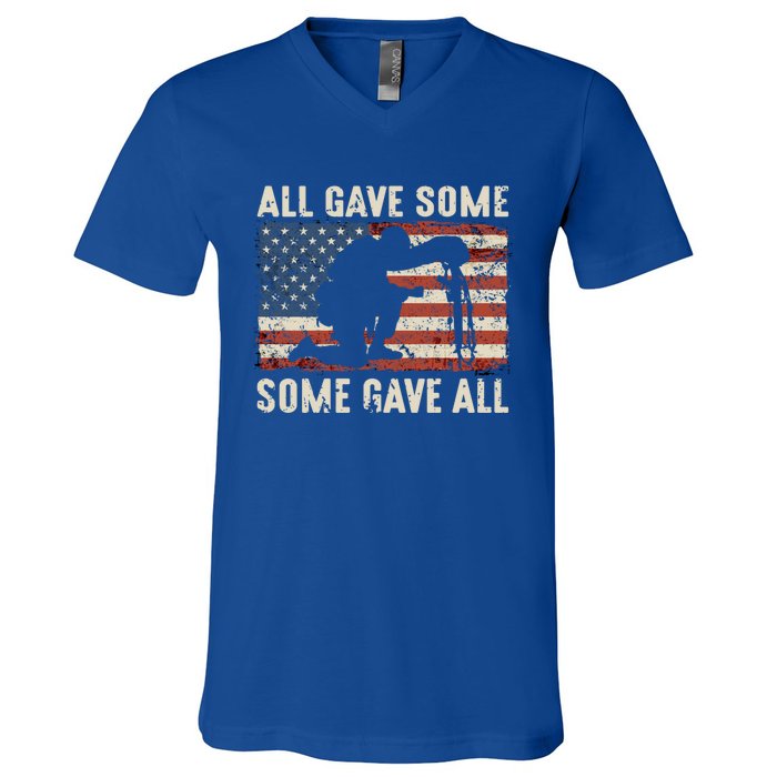 All Gave Some Some Gave All Cute Gift V-Neck T-Shirt