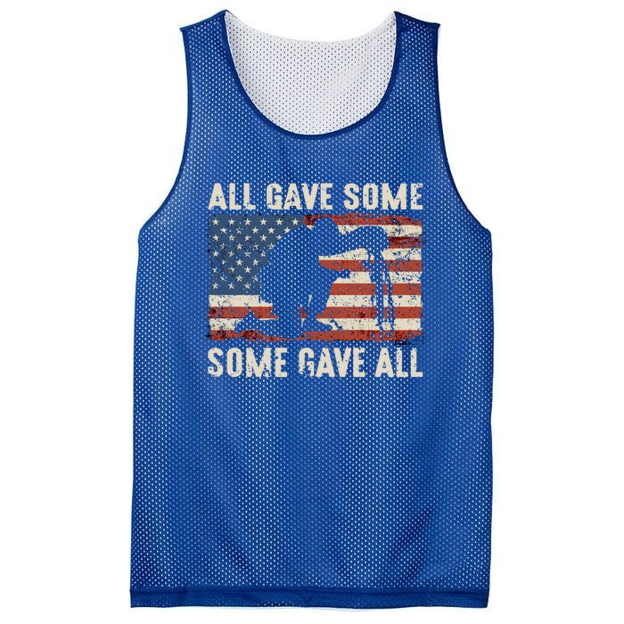 All Gave Some Some Gave All Cute Gift Mesh Reversible Basketball Jersey Tank