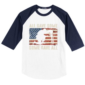 All Gave Some Some Gave All Cute Gift Baseball Sleeve Shirt