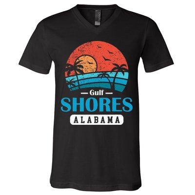 Alabama Gulf Shores Beach Family Vacation Souvenir Gift V-Neck T-Shirt