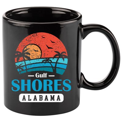 Alabama Gulf Shores Beach Family Vacation Souvenir Gift 11oz C Handle Ceramic Mug