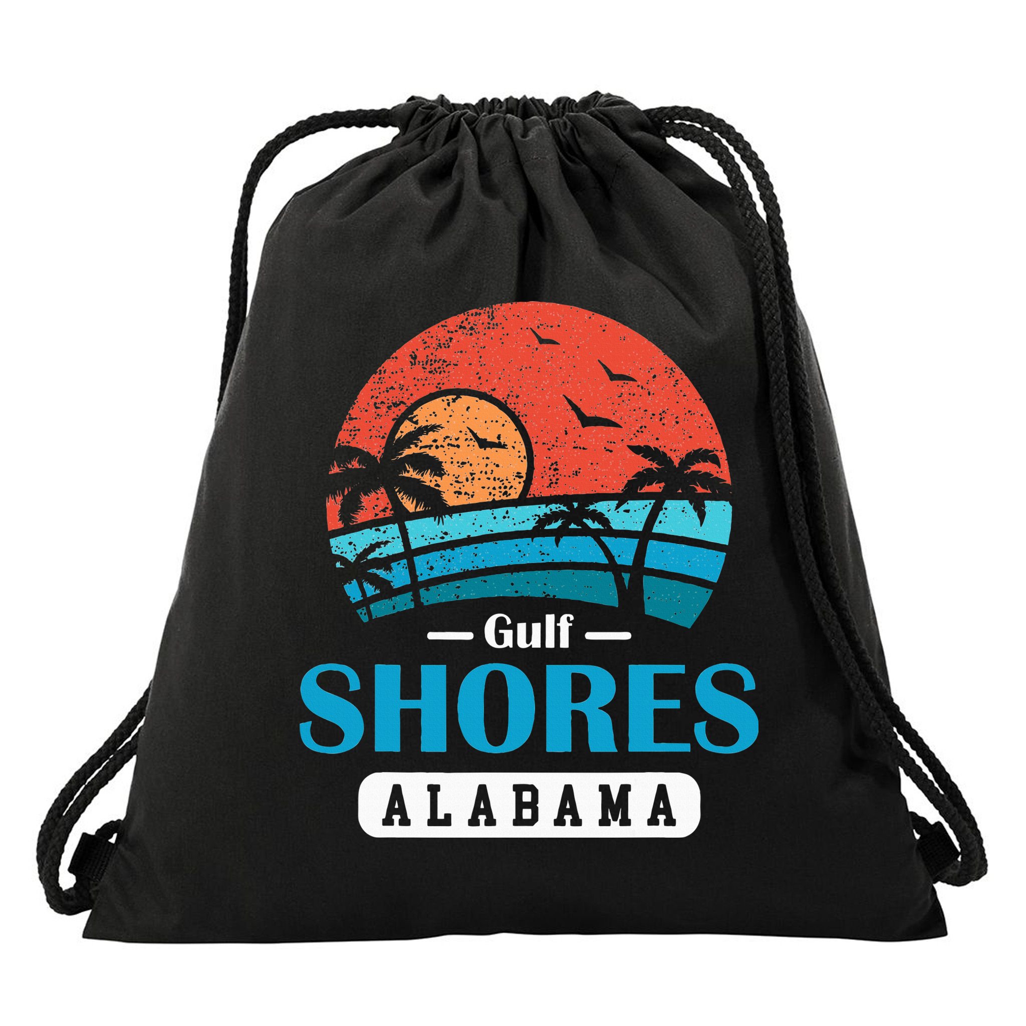 Alabama Gulf Shores Beach Family Vacation Souvenir Gift Drawstring Bag