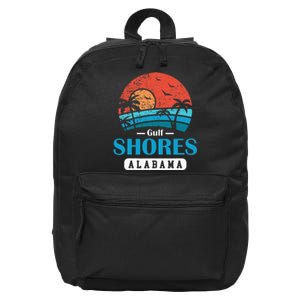 Alabama Gulf Shores Beach Family Vacation Souvenir Gift 16 in Basic Backpack