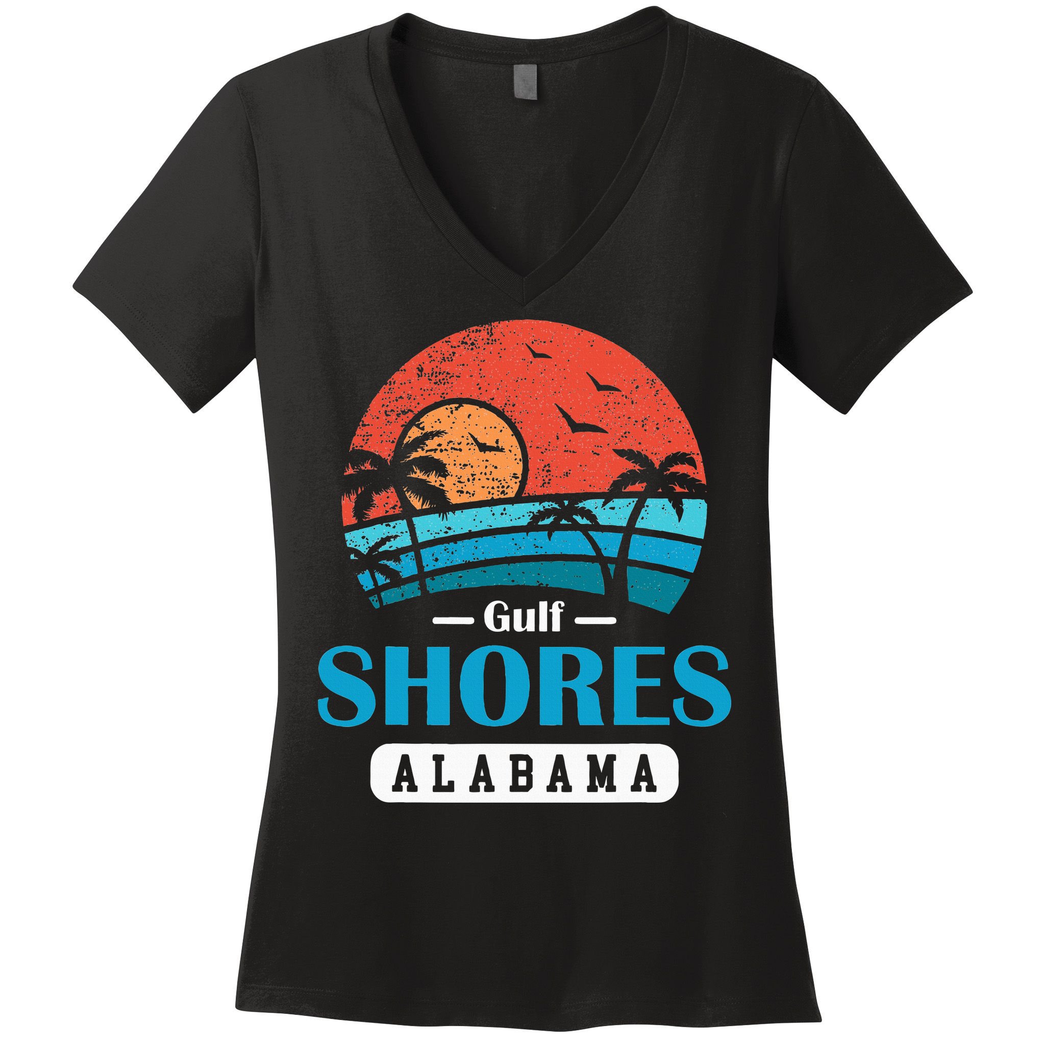 Alabama Gulf Shores Beach Family Vacation Souvenir Gift Women's V-Neck T-Shirt
