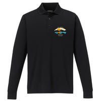 Atlanta Georgia Souvenir Mountain Sunset River Performance Long Sleeve Polo