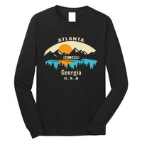 Atlanta Georgia Souvenir Mountain Sunset River Long Sleeve Shirt