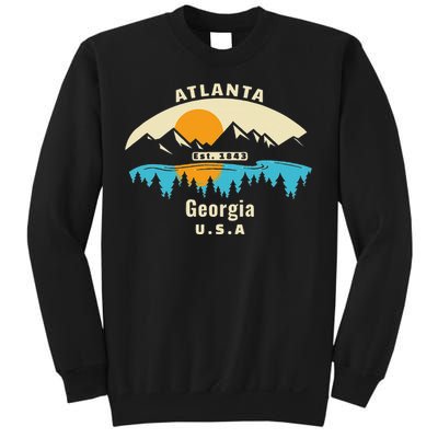 Atlanta Georgia Souvenir Mountain Sunset River Sweatshirt