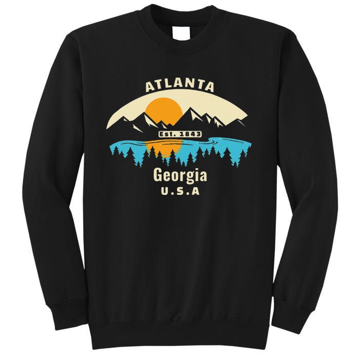 Atlanta Georgia Souvenir Mountain Sunset River Sweatshirt