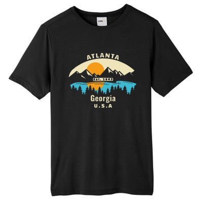 Atlanta Georgia Souvenir Mountain Sunset River Tall Fusion ChromaSoft Performance T-Shirt