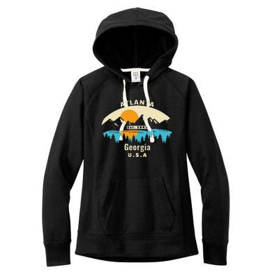 Atlanta Georgia Souvenir Mountain Sunset River Women's Fleece Hoodie