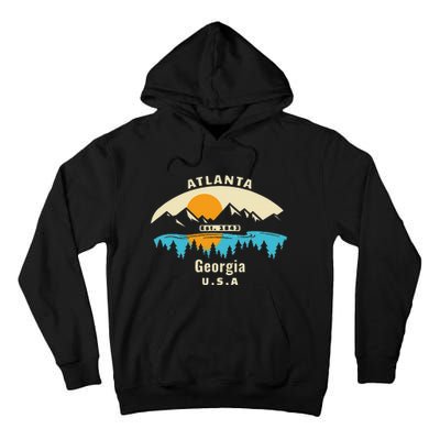 Atlanta Georgia Souvenir Mountain Sunset River Tall Hoodie