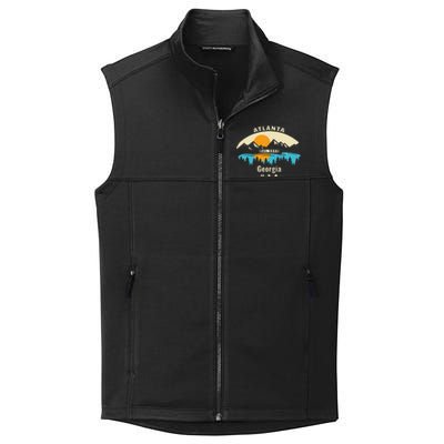 Atlanta Georgia Souvenir Mountain Sunset River Collective Smooth Fleece Vest