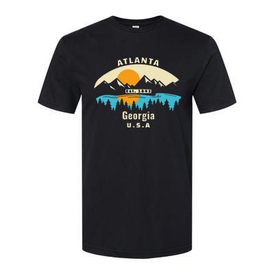 Atlanta Georgia Souvenir Mountain Sunset River Softstyle CVC T-Shirt