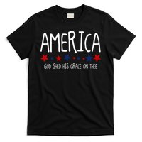 America God Shed His Grace On Thee Tee 4th Of July Men Women T-Shirt