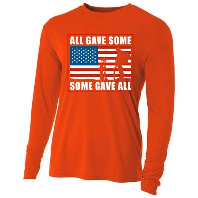 All Gave Some Some Gave All Usa Flag Veteran And Memorial Day Gift Cooling Performance Long Sleeve Crew