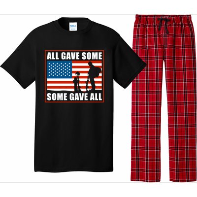 All Gave Some Some Gave All Usa Flag Veteran And Memorial Day Gift Pajama Set