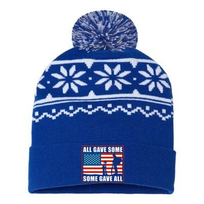 All Gave Some Some Gave All Usa Flag Veteran And Memorial Day Gift USA-Made Snowflake Beanie