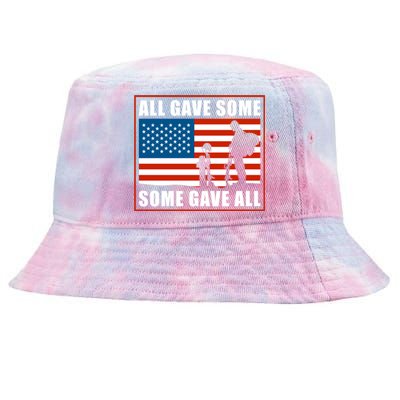 All Gave Some Some Gave All Usa Flag Veteran And Memorial Day Gift Tie-Dyed Bucket Hat