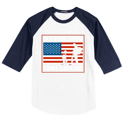 All Gave Some Some Gave All Usa Flag Veteran And Memorial Day Gift Baseball Sleeve Shirt