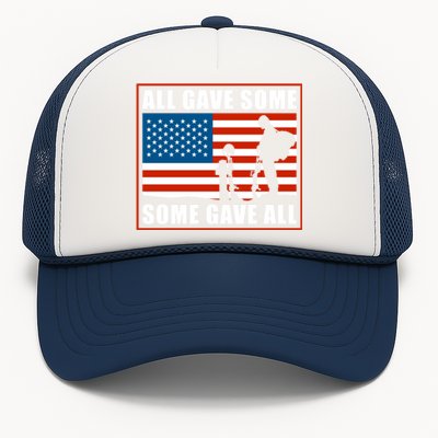 All Gave Some Some Gave All Usa Flag Veteran And Memorial Day Gift Trucker Hat