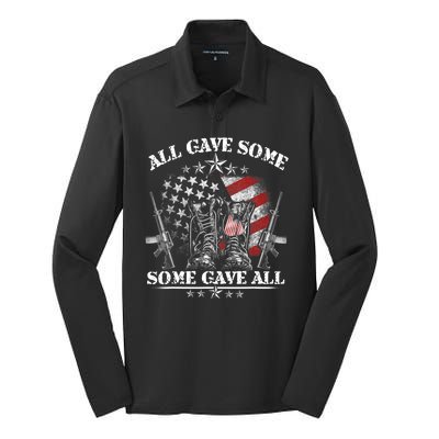 All Gave Some Some Gave All Veteran & Memorial's Day Silk Touch Performance Long Sleeve Polo