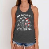 All Gave Some Some Gave All Veteran & Memorial's Day Women's Knotted Racerback Tank