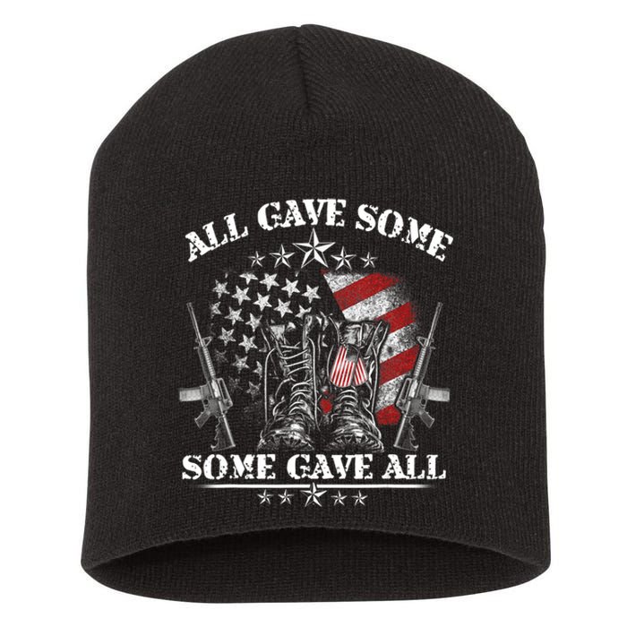 All Gave Some Some Gave All Veteran & Memorial's Day Short Acrylic Beanie