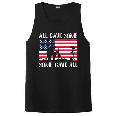 All Gave Some Some Gave All Veterans Us Army Memorial Day Funny Gift PosiCharge Competitor Tank