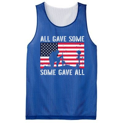 All Gave Some Some Gave All Veterans Us Army Memorial Day Funny Gift Mesh Reversible Basketball Jersey Tank