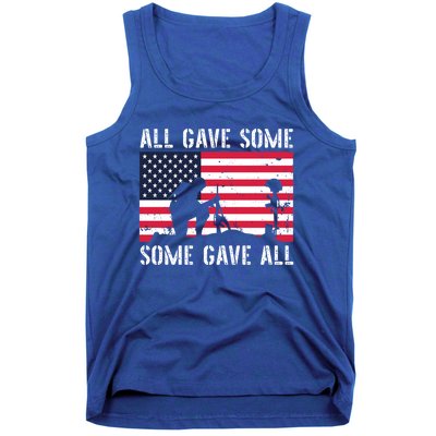 All Gave Some Some Gave All Veterans Us Army Memorial Day Funny Gift Tank Top