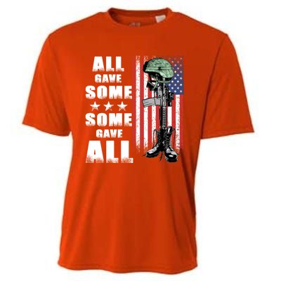 All Gave Some Some Gave All Battlefield Cross Gift Cooling Performance Crew T-Shirt