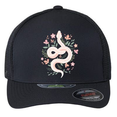 Aesthetic Graphic S Mystical Snake Flower Pastel Goth Flexfit Unipanel Trucker Cap