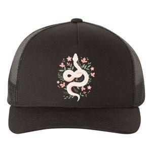 Aesthetic Graphic S Mystical Snake Flower Pastel Goth Yupoong Adult 5-Panel Trucker Hat