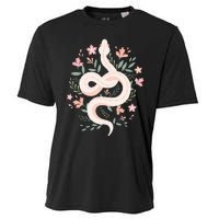 Aesthetic Graphic S Mystical Snake Flower Pastel Goth Cooling Performance Crew T-Shirt