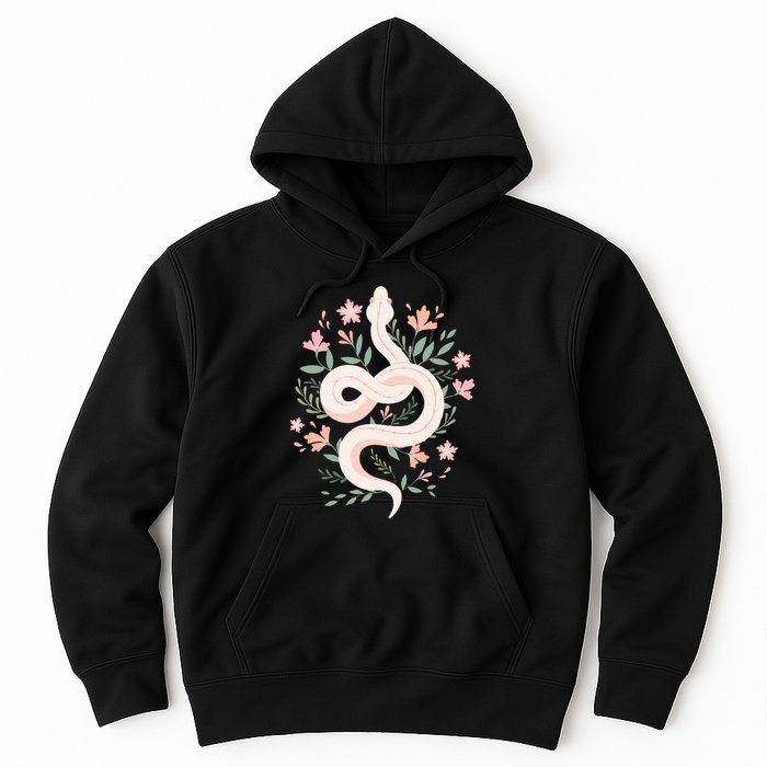 Aesthetic Graphic S Mystical Snake Flower Pastel Goth Hoodie