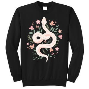 Aesthetic Graphic S Mystical Snake Flower Pastel Goth Sweatshirt