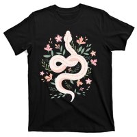 Aesthetic Graphic S Mystical Snake Flower Pastel Goth T-Shirt