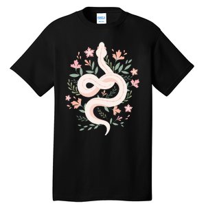 Aesthetic Graphic S Mystical Snake Flower Pastel Goth Tall T-Shirt