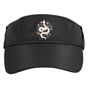 Aesthetic Graphic S Mystical Snake Flower Pastel Goth Adult Drive Performance Visor