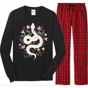 Aesthetic Graphic S Mystical Snake Flower Pastel Goth Long Sleeve Pajama Set