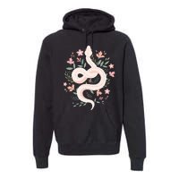 Aesthetic Graphic S Mystical Snake Flower Pastel Goth Premium Hoodie