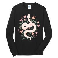 Aesthetic Graphic S Mystical Snake Flower Pastel Goth Tall Long Sleeve T-Shirt