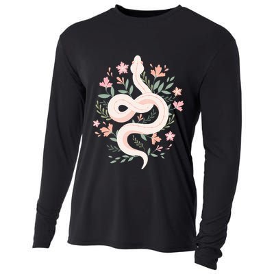 Aesthetic Graphic S Mystical Snake Flower Pastel Goth Cooling Performance Long Sleeve Crew