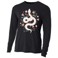 Aesthetic Graphic S Mystical Snake Flower Pastel Goth Cooling Performance Long Sleeve Crew